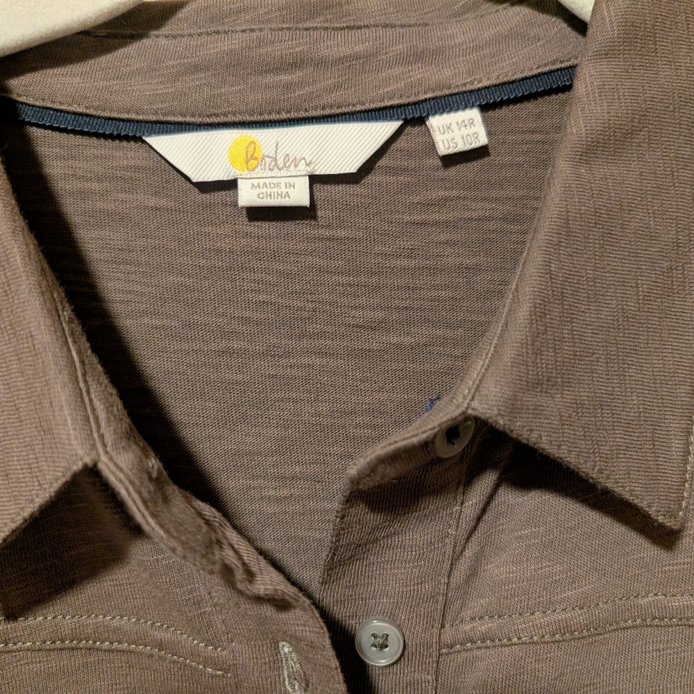 Boden Taupe Tara Jersey Shirtdress/Tunic, Like New, US 10R - Picture 14 of 15